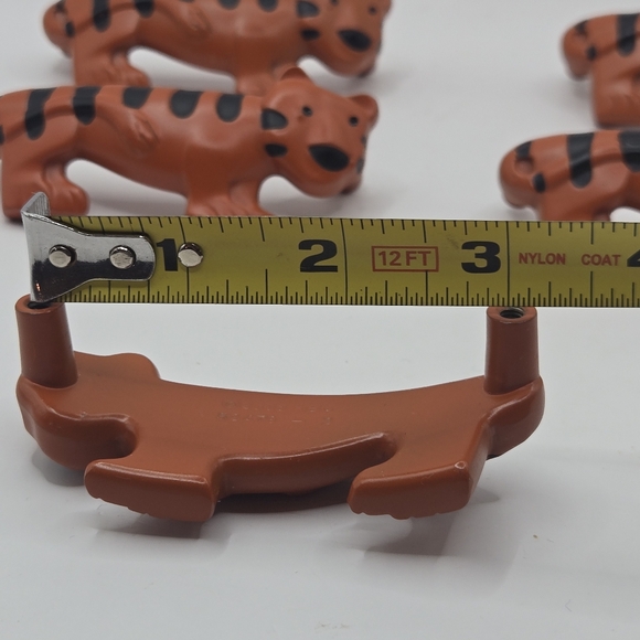 Orange Tiger Safari Drawer Pulls Child Handles Kids Room 2005 KBC Lot Of Five 5 - Picture 9 of 14